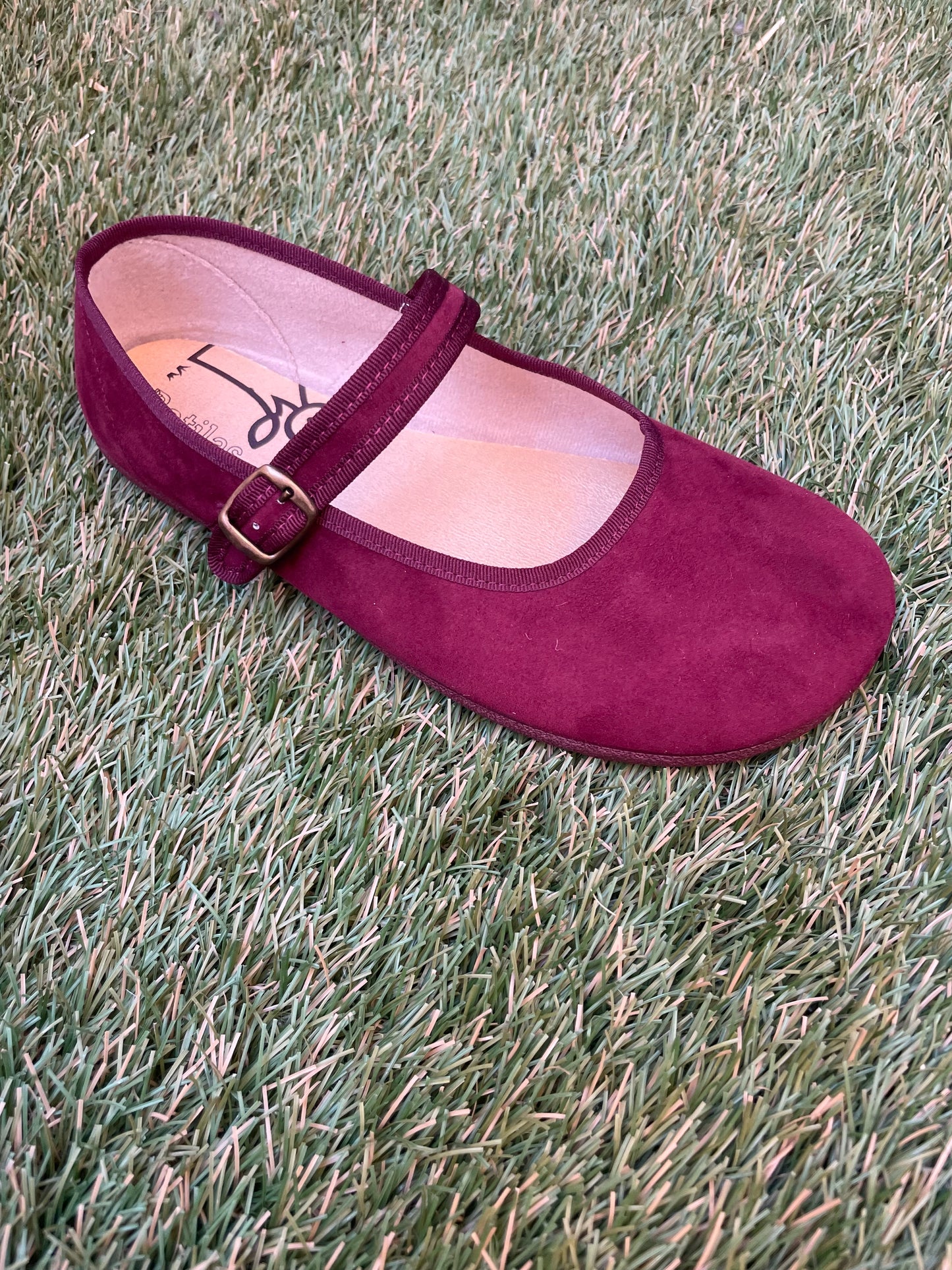 Merceditas Barefoot - Terciopelo Burdeos - BATILAS