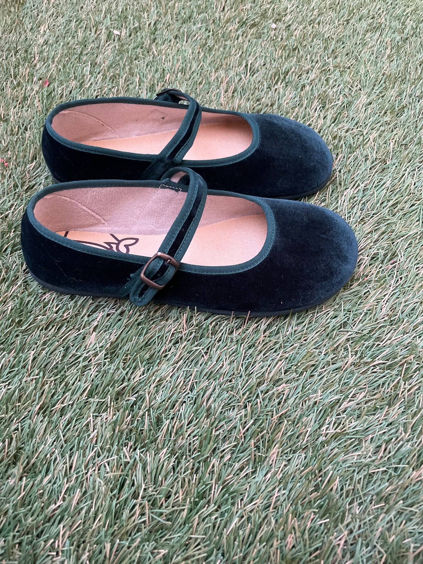Merceditas Barefoot - Terciopelo VERDE - BATILAS