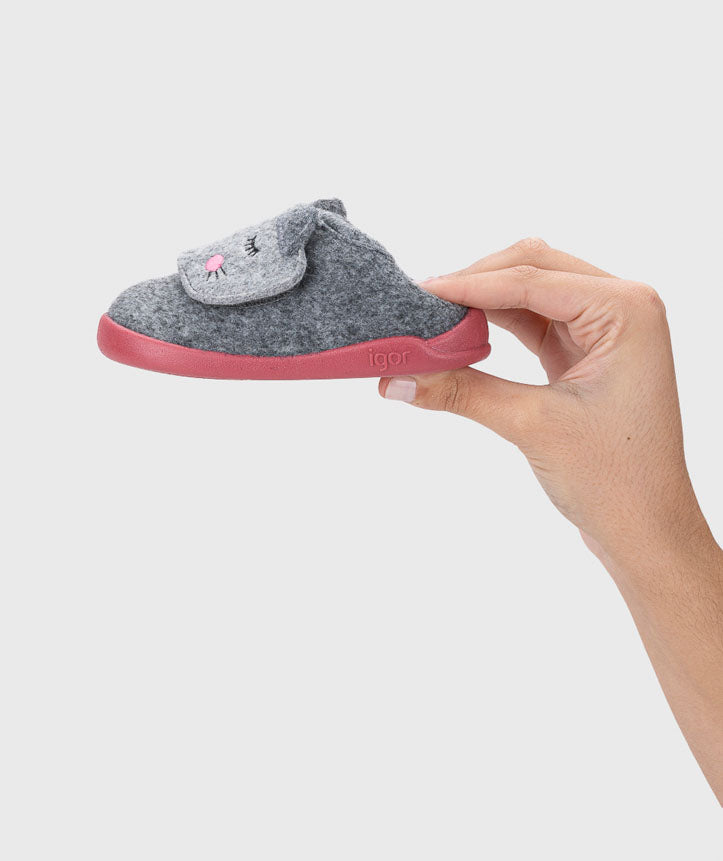 Zapatillas Respetuosas de estar en casa - Miau Frambuesa - Igor