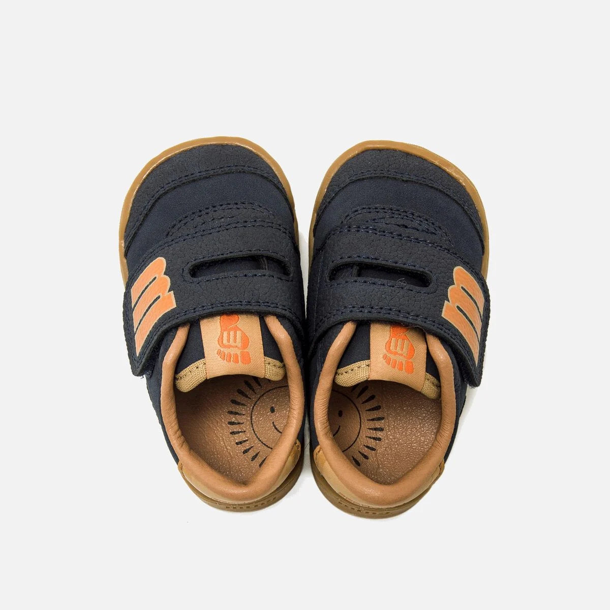 Zapatillas barefoot Mustang free -marino naranja