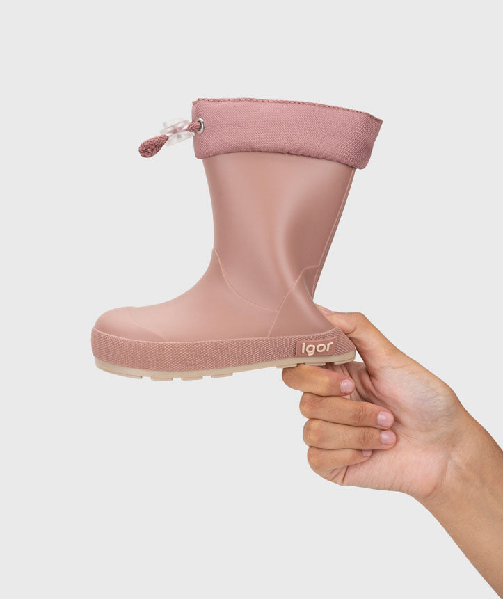 Botas de Agua Barefoot - Yogi DK Cuello Rosa - IGOR