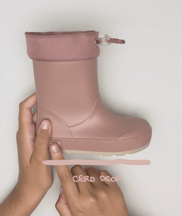Botas de Agua Barefoot - Yogi DK Cuello Rosa - IGOR