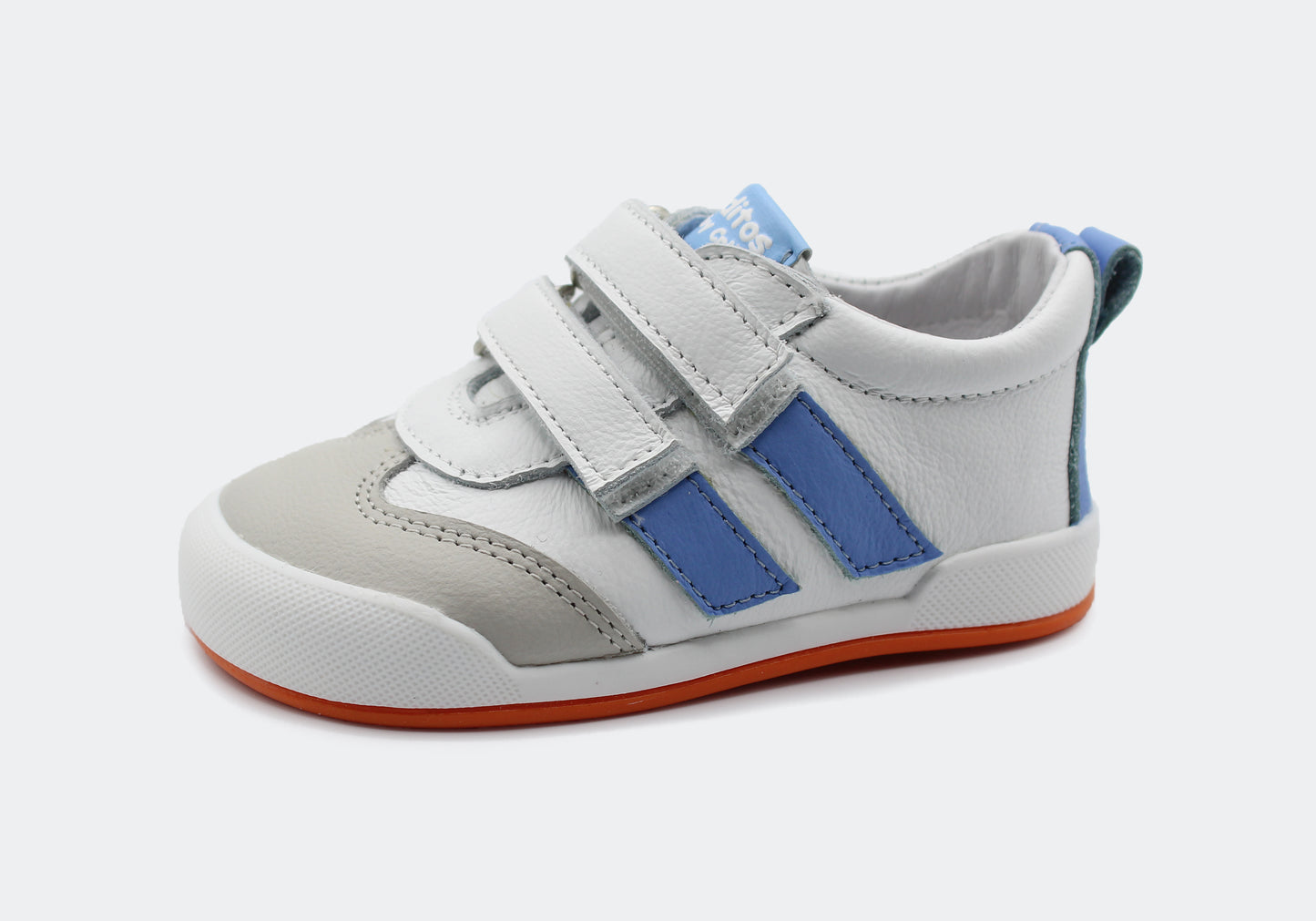 Deportivas respetuosas- Milán blanco-azul - Blanditos