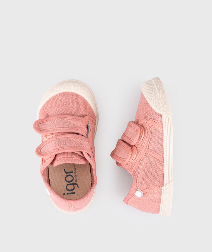 Zapatillas Barefoot Igor Lona Doble Velcro Rosa