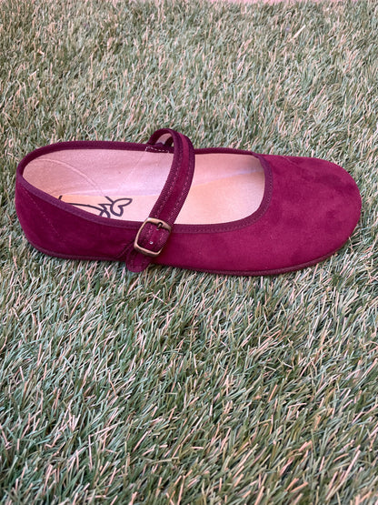 Merceditas Barefoot -  Terciopelo Burdeos -  BATILAS