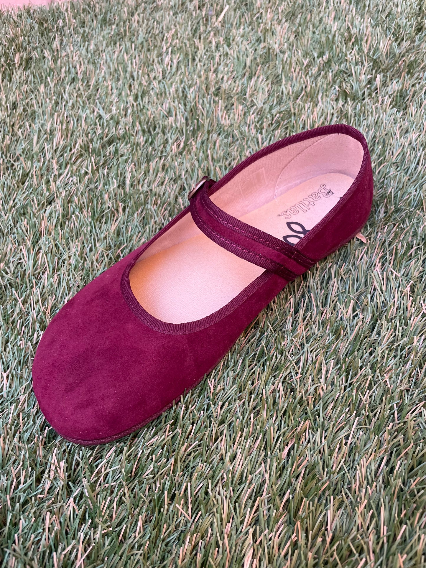 Merceditas Barefoot -  Terciopelo Burdeos -  BATILAS