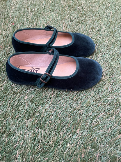 Merceditas Barefoot -  Terciopelo VERDE -  BATILAS