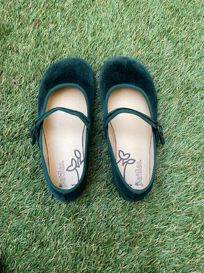 Merceditas Barefoot -  Terciopelo VERDE -  BATILAS