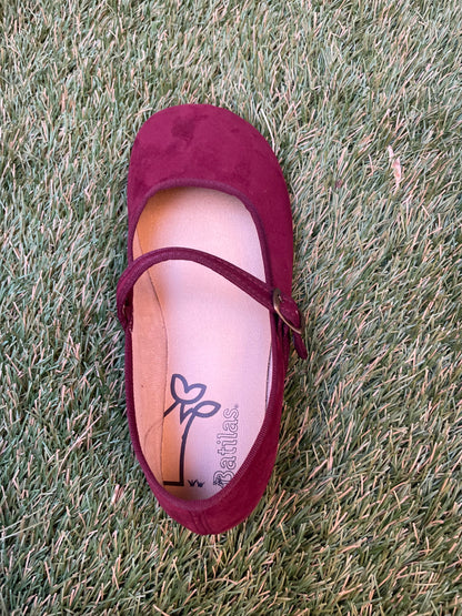 Merceditas Barefoot -  Terciopelo Burdeos -  BATILAS