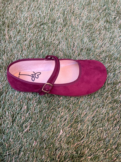 Merceditas Barefoot -  Terciopelo Burdeos -  BATILAS