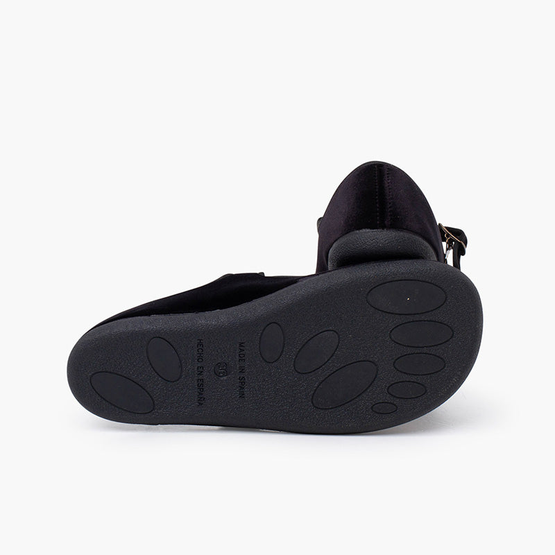 Merceditas Barefoot -  Terciopelo Negro -  BATILAS