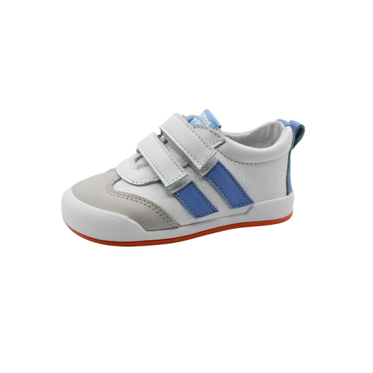 Deportivas respetuosas- Milán blanco-azul - Blanditos