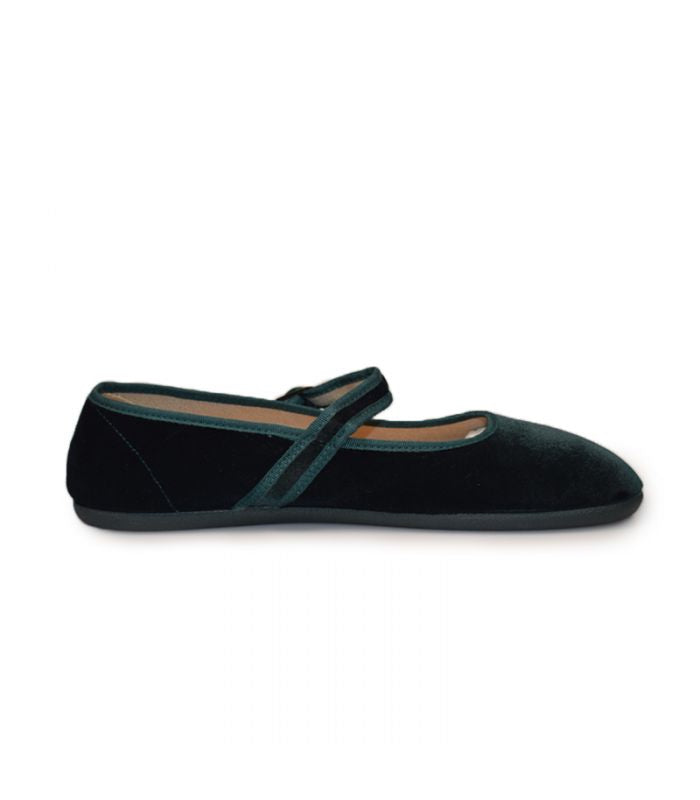 Merceditas Barefoot -  Terciopelo VERDE -  BATILAS