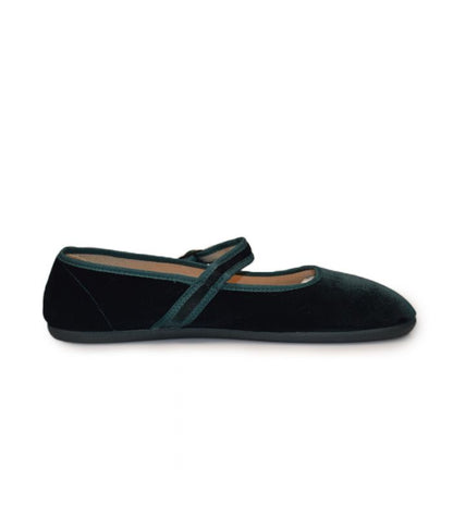 Merceditas Barefoot -  Terciopelo VERDE -  BATILAS