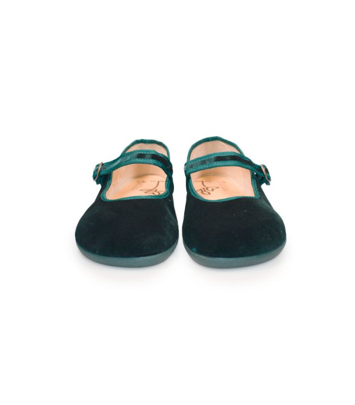Merceditas Barefoot -  Terciopelo VERDE -  BATILAS