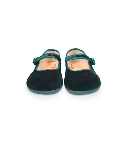 Merceditas Barefoot -  Terciopelo VERDE -  BATILAS