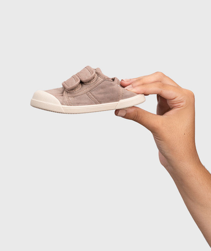 Zapatillas Barefoot Lona - Velcro Igor  -  Cacao