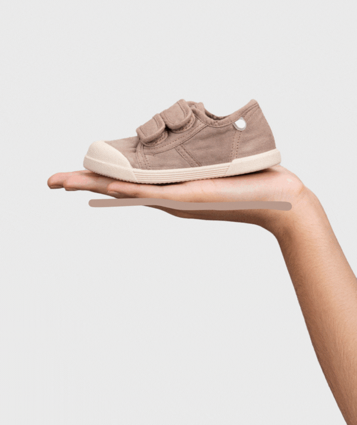 Zapatillas Barefoot Lona - Velcro Igor  -  Cacao