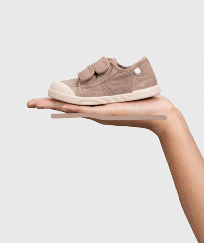 Zapatillas Barefoot Lona - Velcro Igor  -  Cacao