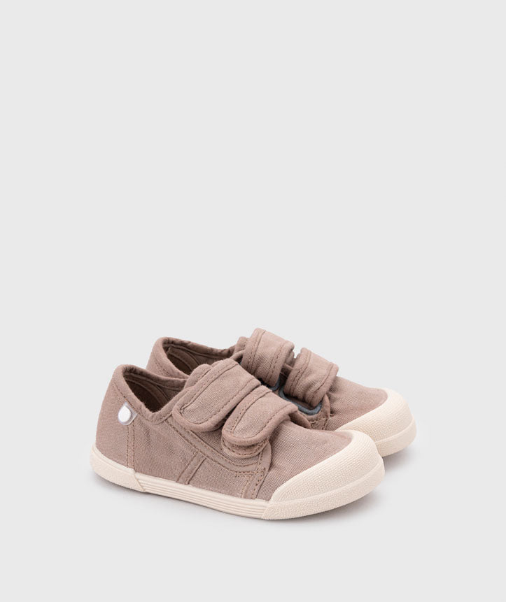 Zapatillas Barefoot Lona - Velcro Igor  -  Cacao