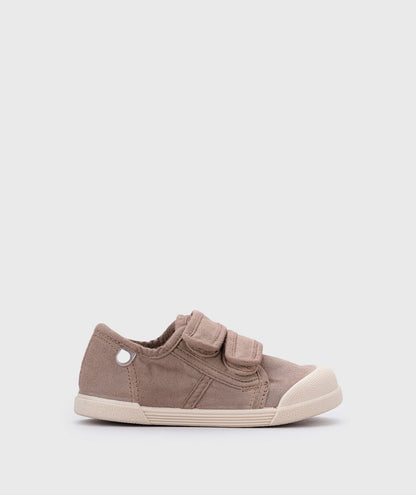 Zapatillas Barefoot Lona - Velcro Igor  -  Cacao