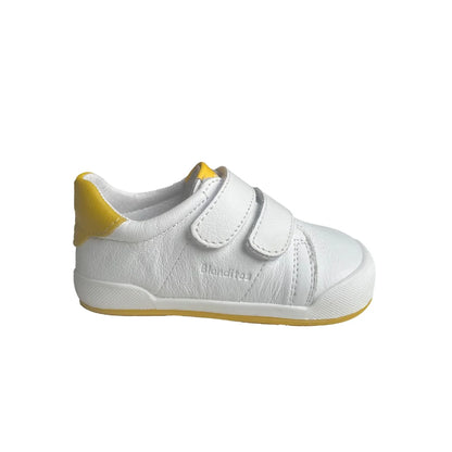 Deportivo barefoot - Londres blanco-amarillo- Blanditos