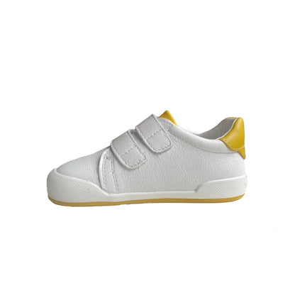 Deportivo barefoot - Londres blanco-amarillo- Blanditos